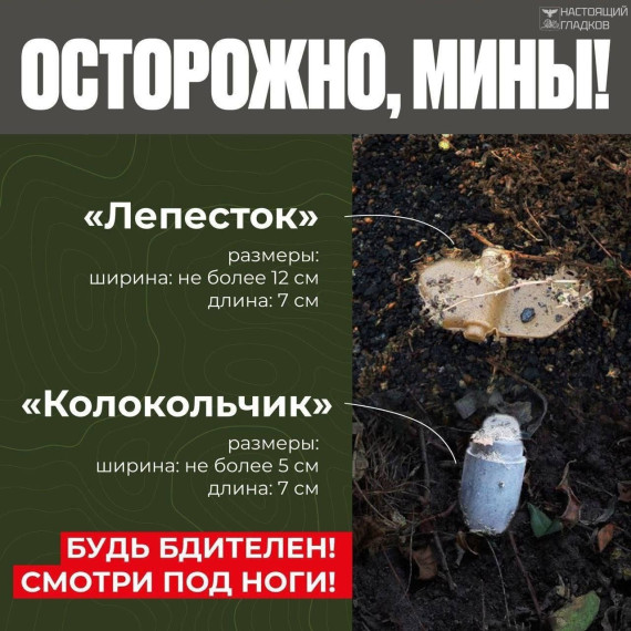 Осторожно! Мины «колокольчик» и «лепесток»!.
